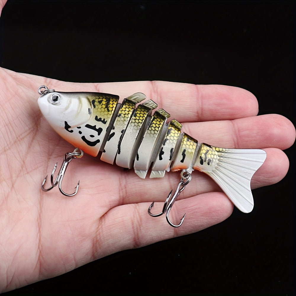 Swimbait Fishing Lures Set 5 Pack – Multi-Jointed Lifelike Hard Bait for Bass, Trout, Pike & Walleye, Freshwater & Saltwater, Treble Hooks Included, Tackle Kit for All Skill Levels