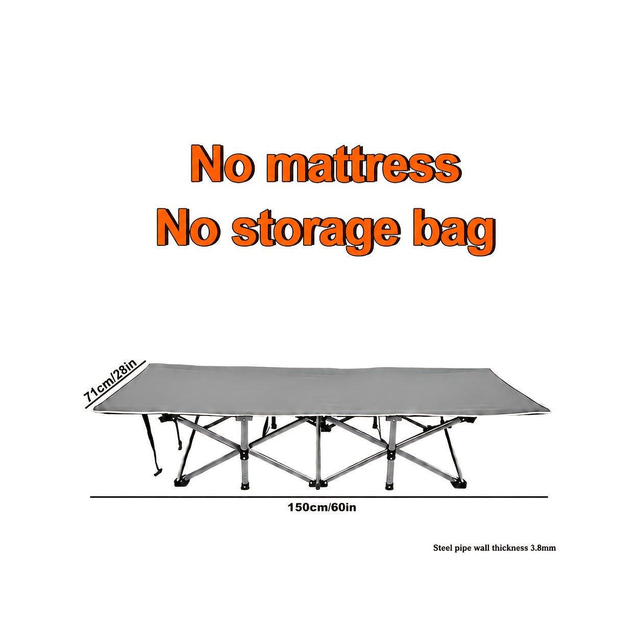 67/79-inch Options Available; Mattress Option; Camping Bed, Portable Folding Guest Bed, Weight Capacity 566/766 Lbs, Adult Outdoor Travel Bed, Suitable for Patios And Camping, Elegant Outdoor Furniture