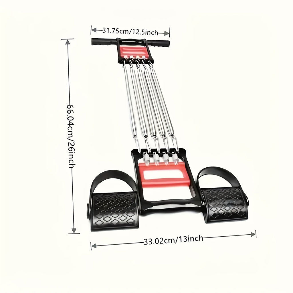 Stainless Steel Pedal Puller Multifunctional Tensioner Adjustable Resistance Arm Chest Muscle Training Bodybuilding Sit-Up Strength Workout