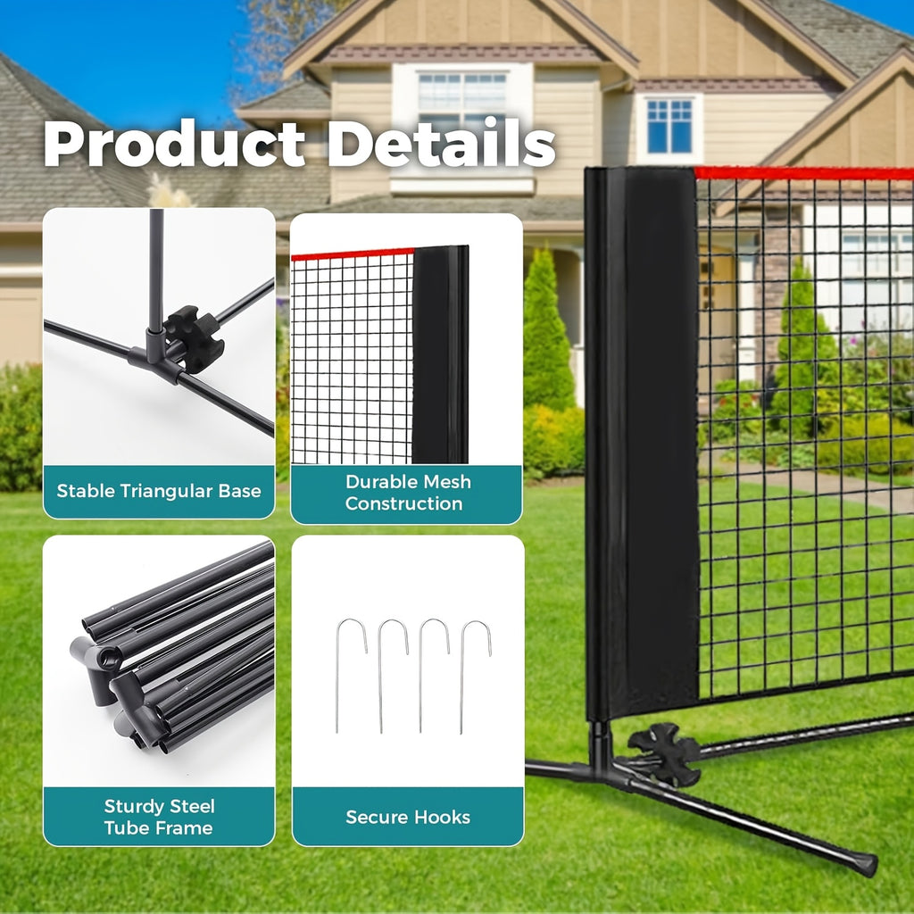 Portable Badminton Volleyball Net Set – Adjustable Height & Tension, 10ft & 14ft, Weather-Resistant, Carry Bag Included, for Outdoor, Backyard, Pool & Indoor Court Games
