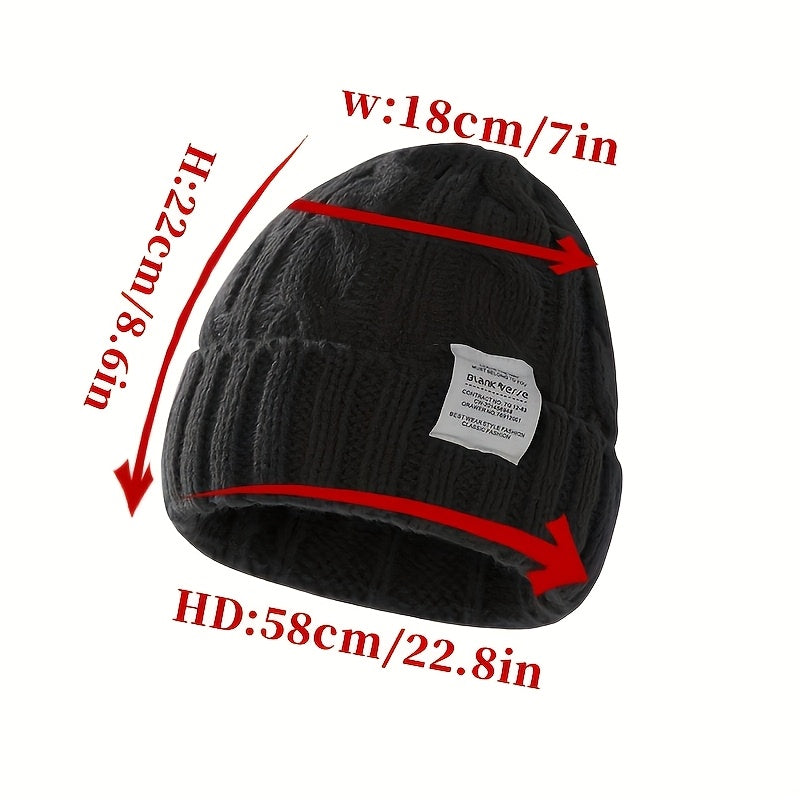 Winter Knit Beanie Caps 2-Pack Cable Knit Slouchy Hat with Ear Protection for Men Women – Candy Color Warm Loose Fit Beanie Ski Snowboard Hiking Cold Weather Outdoor Street Wear Unisex Green Orange Black Beige