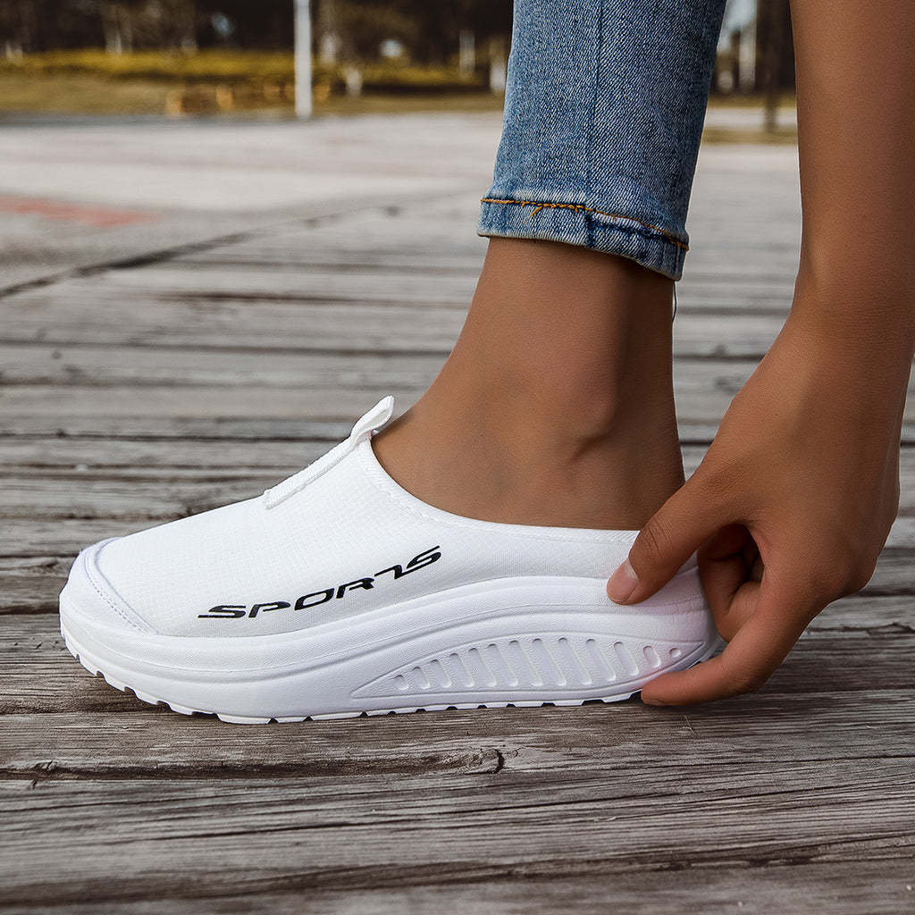 Women's Breathable Mesh Shoes Lightweight Slip On with Thickened Shock Absorbing Sole Anti-Slip – Casual Indoor Outdoor Walking Shoes US 6-11