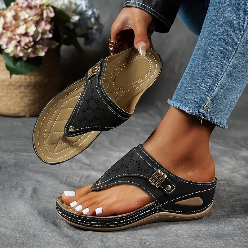 Women's Mesh Breathable Sports Sandals Non-Slip Wear Resistant – Casual Peep Toe Beach Slippers Black Burgundy US 6.5-10
