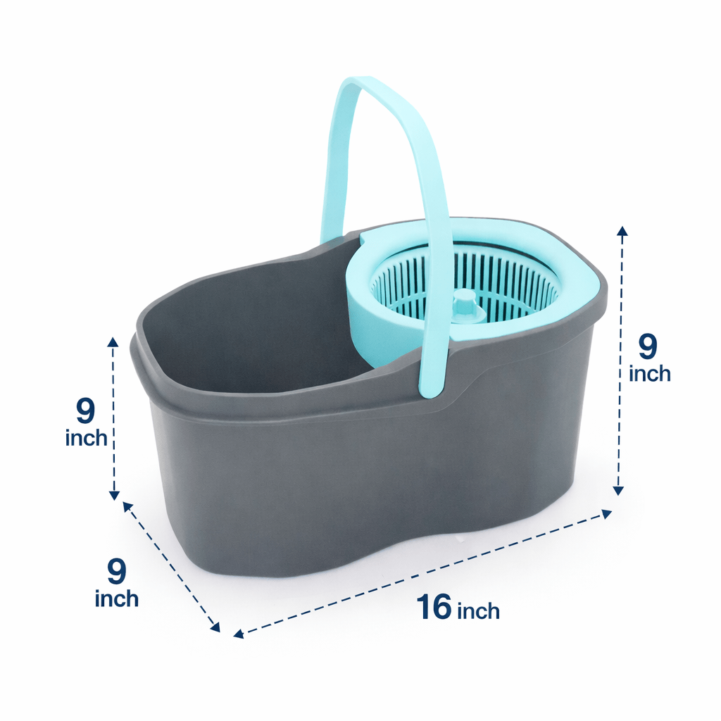 360° Spin Mop and Bucket Set with Wringer - Stainless Steel Handle, Microfiber Refills, Spinning Floor Cleaning System for Hardwood, Tile & Laminate