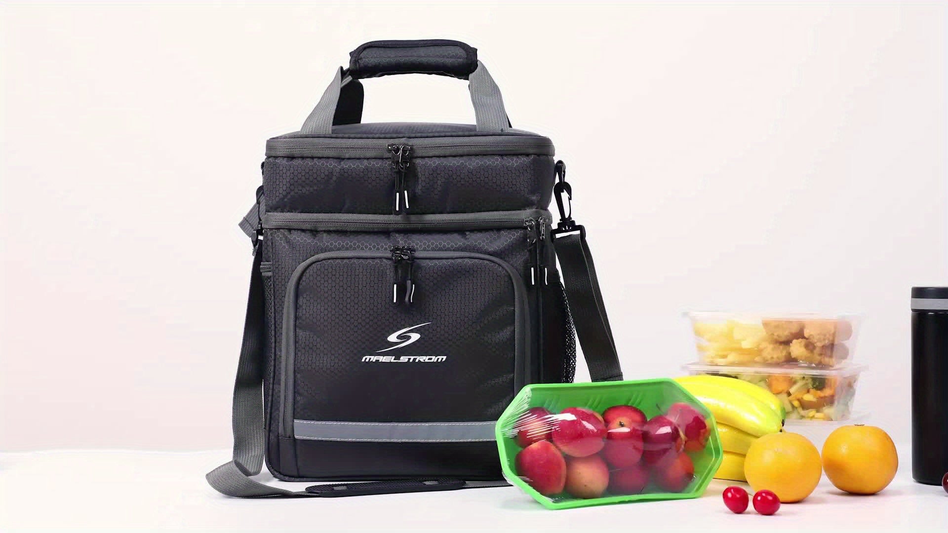 Large Insulated Lunch Bag Triple Compartment 5 Gallon Leakproof – Professional Cooler Tote with Shoulder Strap for Men Women Work Office Camping