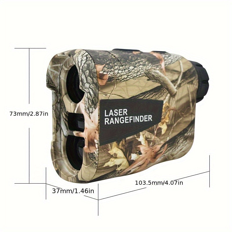 1200 Yard Laser Rangefinder 6X Camo Rechargeable – Golf & Hunting Range Finder with Flagpole Lock, Trajectory Compensation, Speed & Altitude Measurement