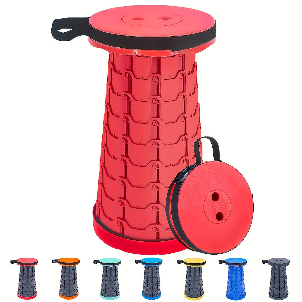 Portable Foldable Stool – Upgraded Thickened Collapsible Camping Stool for Fishing, Hiking, BBQ, Parties & Outdoor Activities, Lightweight Retractable Seat, 7 Colors
