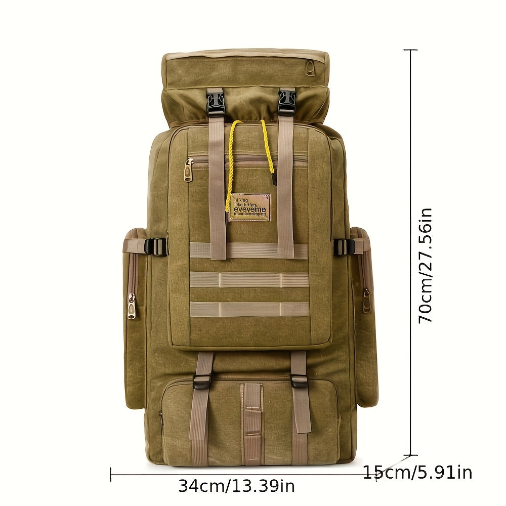90L Large Capacity Hiking Backpack – Wear-Resistant Mountaineering Camping Travel Backpack for Men & Women, Durable Outdoor Trekking Pack (Black, Khaki, Green)