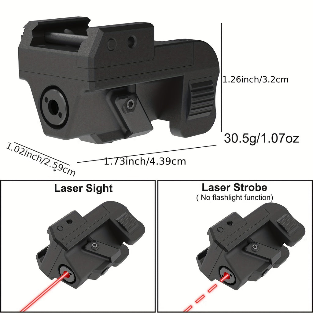 Laser Sight for Pistols and Rifles Picatinny Rail Mount USB Rechargeable Red Green Blue Purple Laser Dot with Strobe Mode Compact Lightweight Class IIIa 5mW