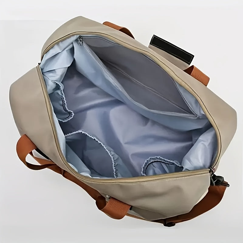 Dry Wet Separation Travel Bag for Women – Large Capacity Herringbone Gym Yoga Fitness Bag, Overnight Weekend Tote Handbag for Leisure Outdoor Travel & Sports