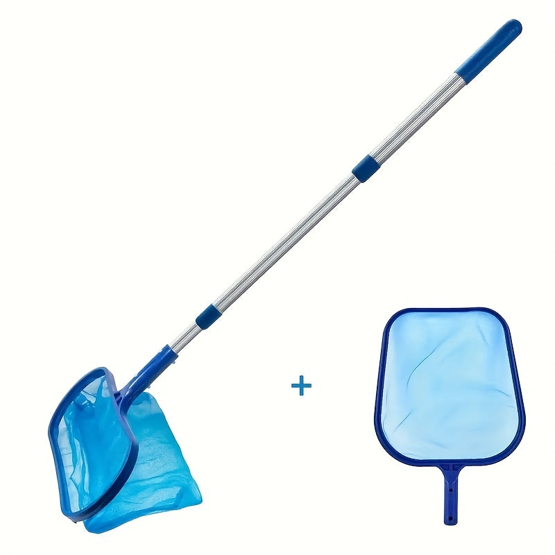 Pool Skimmer Net Set 3 Pack with Adjustable 17-40 Inch Telescopic Pole, Fine Mesh Leaf Skimmer for Swimming Pool Hot Tub Spa Fountain, Pool Cleaning Net with Extendable Handle