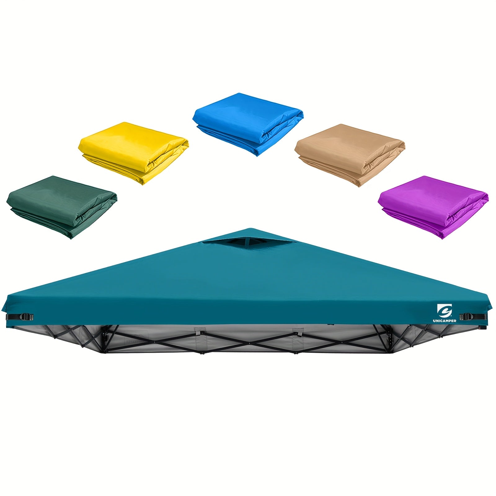10x10 FT Canopy Replacement Top Cover Waterproof with Ventilation Ports for Straight-Leg Pop-Up Canopy Tent Outdoor Camping Patio Garden Events 11 Colors