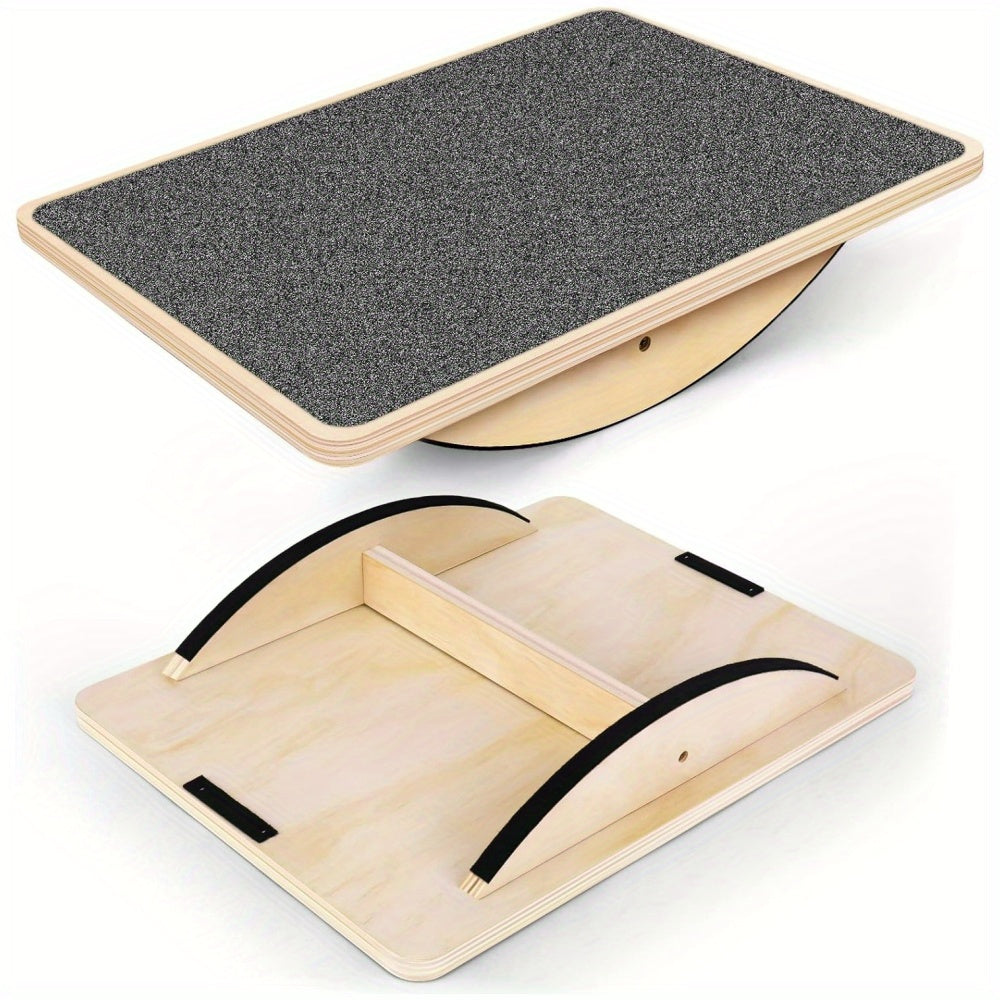 Balance Board Wobble Board for Adults Anti-Slip 350LBS Wooden Rocker Board for Physical Therapy Standing Desk Core Strength Balance Training Injury Recovery