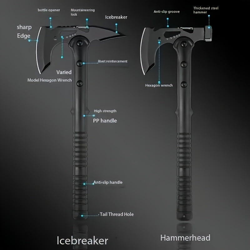 Camping Axe Wood Splitting Hatchet Portable Outdoor Axe High Hardness Firewood Cutting Logging Axe for Camping Hiking Survival