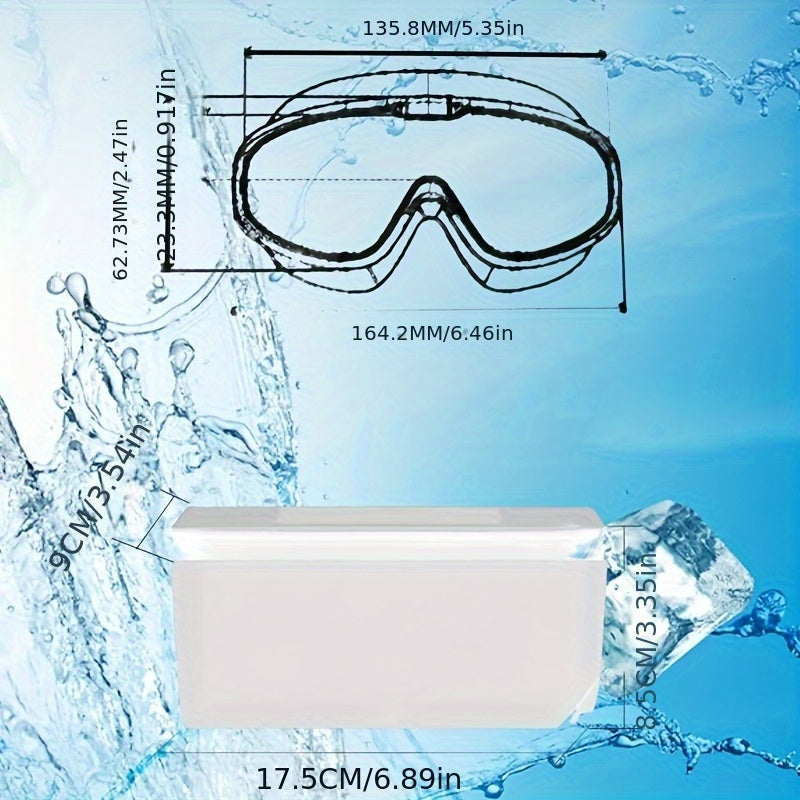 Anti-Fog Swim Goggles 2 Pack with Earplugs Nose Clip Waterproof Bag UV Protection Swimming Goggles Men Women Teens Outdoor Pool Water Sports Gift