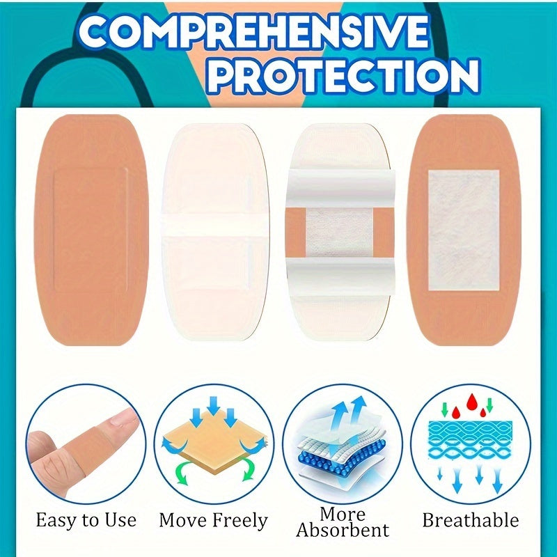 Assorted Bandages 180 360pcs Fingertip Knuckle Breathable Elastic PE Bandage Strips 12 Sizes First Aid Wound Care for Home Outdoor