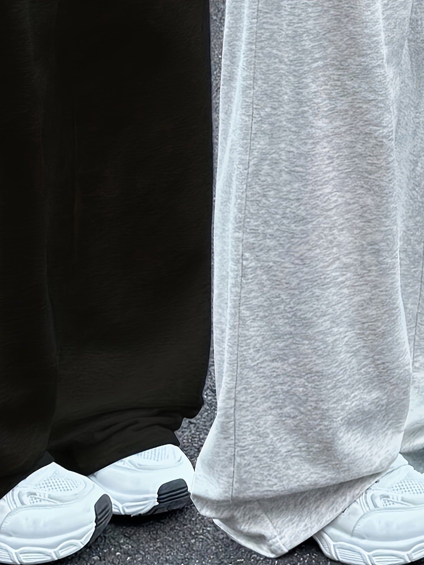 Women's Wide Leg Sweatpants 2-Pack Elastic Waist Loose Casual Joggers with Pockets for Workout Training Loungewear All Season S M L XL XXL Mixed Colors