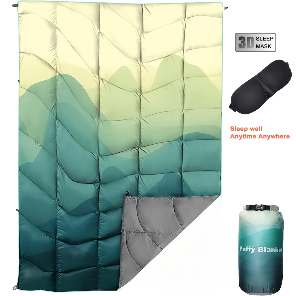 Puffy Camping Blanket Lightweight Down Alternative Ultra Warm Hammock Quilt 55x79 Inch for Camping Hiking Traveling Picnic Beach Party Cold Weather Outdoor Gear Multiple Colors