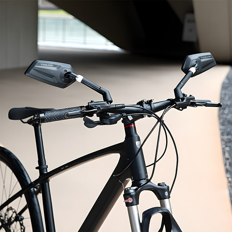 Bike Rearview Mirror 360° Rotatable Retractable HD Reflective Handlebar Safety Mirror for Mountain Bikes Round Tube Handlebars Cycling Rear View 1pc or 1 Pair