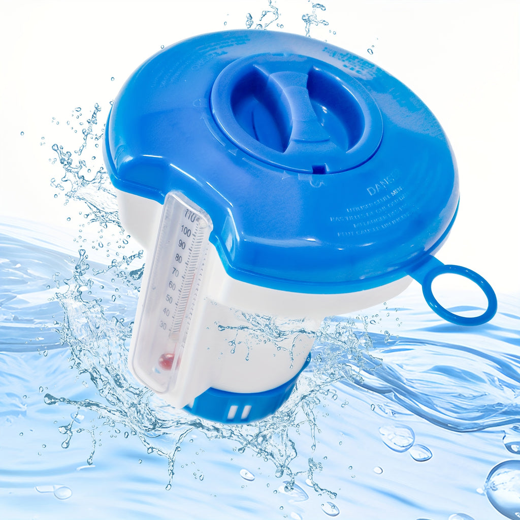 Floating Chlorine Dispenser Pool Chlorine Tablet Floater Adjustable Flow Vents for Above Ground In-Ground Pools Hot Tub Spa 1-Inch Tablets