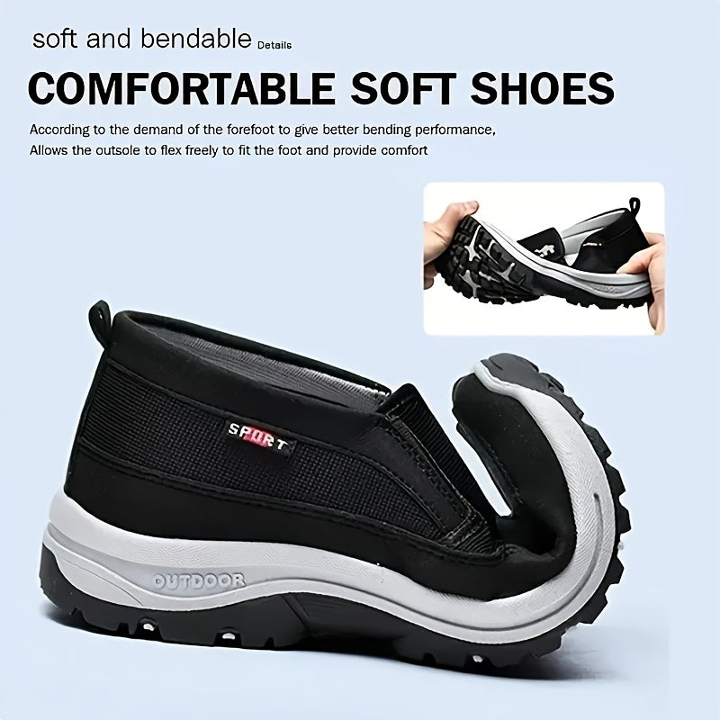 Breathable Men's Hiking Shoes Non-Slip – Lightweight Outdoor Trail Trekking Footwear for Men, Comfortable Grip Shoes, US Sizes 6.5-12.5, Brown, Black, Grey & Sea Blue