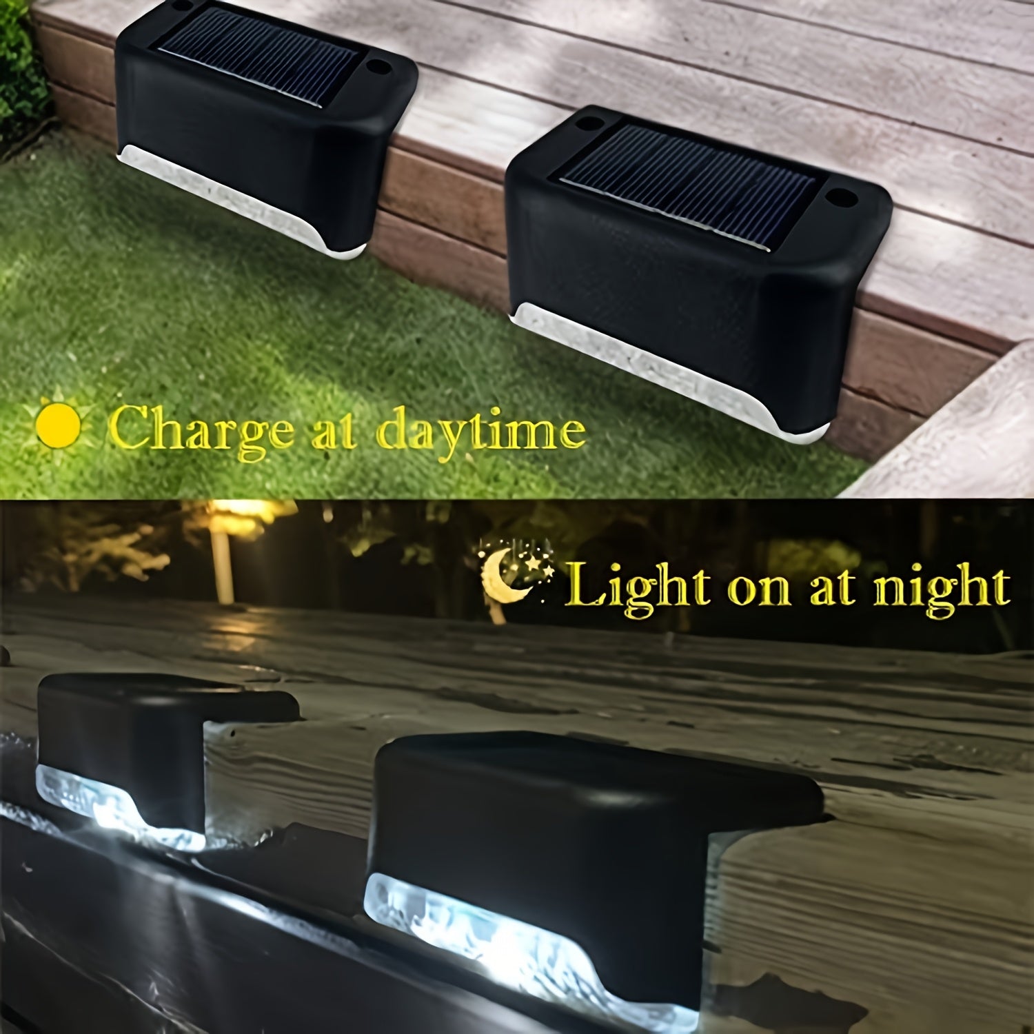 Solar Step Lights Outdoor - 16/32 Pack LED Deck Lights IP66 Waterproof, Auto Light Sensor, 700mAh Battery, Solar Stair Lights for Yard, Patio, Deck, Steps, Walkway & Lawn Path Safety
