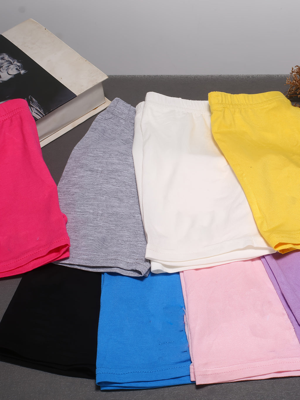 Girls Bike Shorts 6-Pack Multicolor Set – Soft Modal Cartwheel Shorts for Toddlers & Kids, Under Dress Dance Gymnastics Outdoor Play, All-Season Sizes 2-10Y, Best Gift for Girls