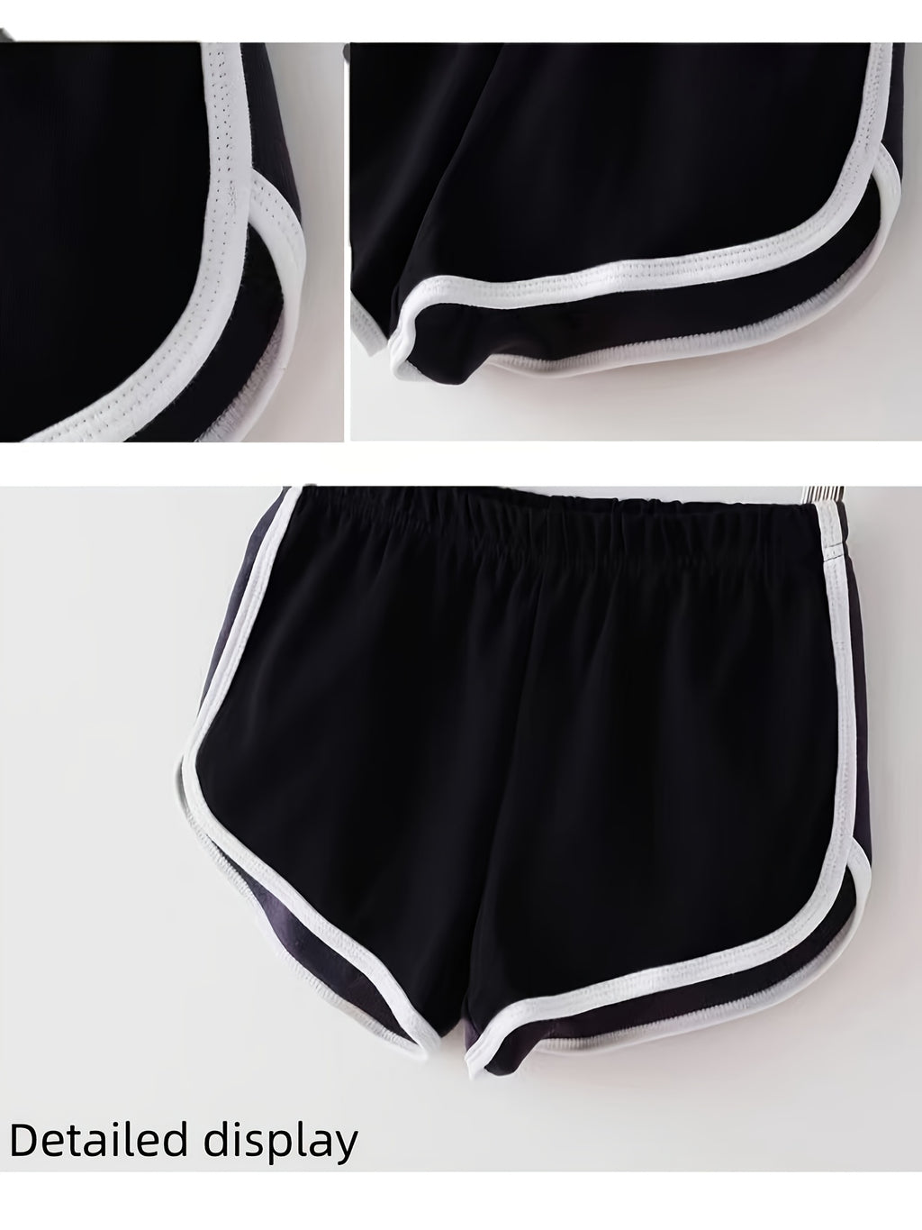 4 Pack Women's Retro Dolphin Shorts Mixed Colors – Breathable Casual Sports Shorts with White Piping & Elastic Waist for Running Gym Yoga Lounge S M L XL XXL