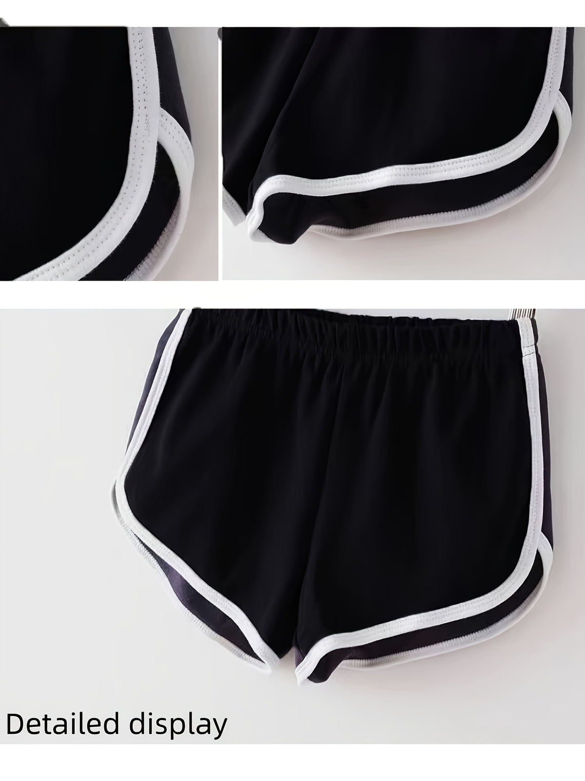 4 Pack Women's Retro Dolphin Shorts Mixed Colors – Breathable Casual Sports Shorts with White Piping & Elastic Waist for Running Gym Yoga Lounge S M L XL XXL