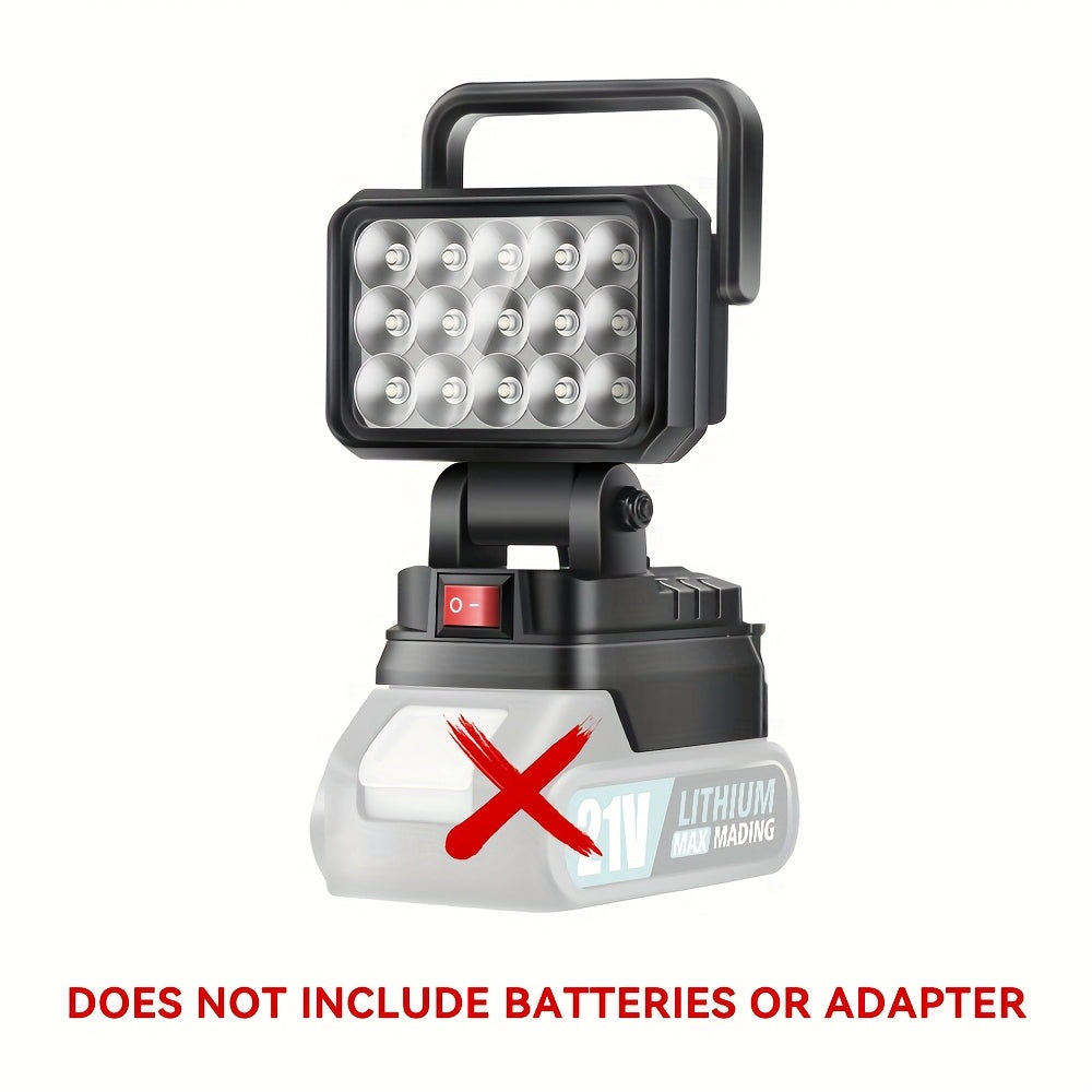 Makita 21V Battery LED Work Light – Portable Camping Lantern & Jobsite Flashlight, IP4X Water Resistant, High Brightness, Emergency Power Outage Light for Hiking & Outdoor Use