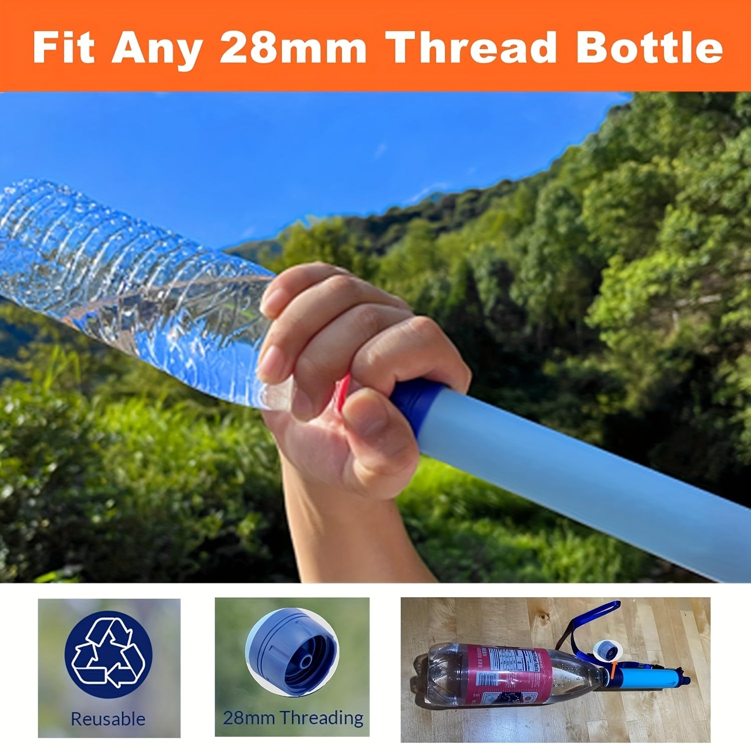 4PCS Personal Water Filter Straw – Mini Water Purifier Survival Gear for Hiking, Camping, Travel & Emergency Preparedness