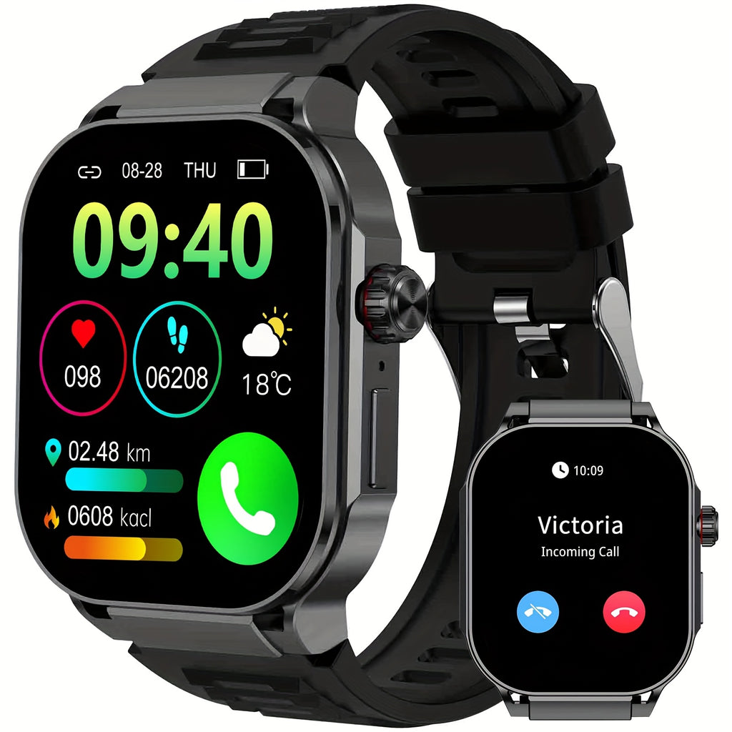 Smartwatch with 2.1" HD Full-Screen Display – 123+ Sports Modes, Bluetooth 5.3, Wireless Calls, AI Voice, 400mAh Battery, Fitness Tracker for Men & Women, 3 Colors