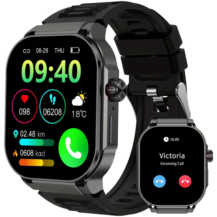 Smartwatch with 2.1" HD Full-Screen Display – 123+ Sports Modes, Bluetooth 5.3, Wireless Calls, AI Voice, 400mAh Battery, Fitness Tracker for Men & Women, 3 Colors