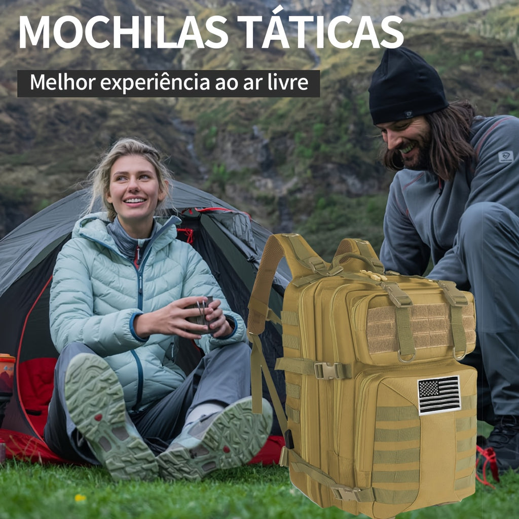 Tactical Backpack 50L (13.21 Gal) – High Capacity Unisex Military Bag for Camping, Hiking, Hunting, Fishing & Travel, Multiple Color Options with Optional Storage Bag