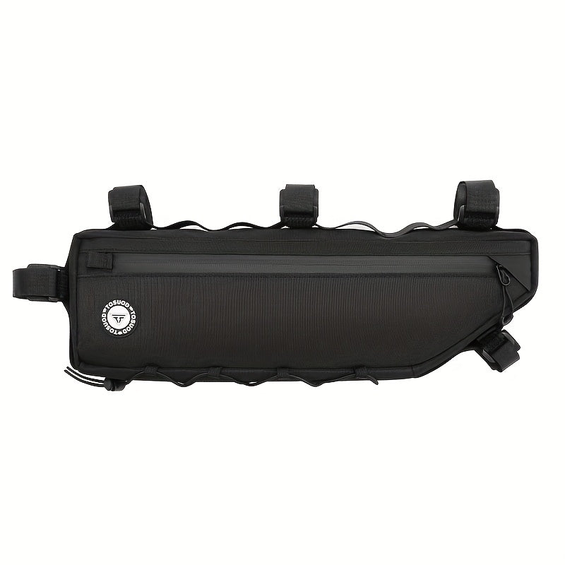 Bike Frame Bag Large Capacity Waterproof Bicycle Triangle Bag for Road Mountain Gravel Bike – Down Tube Front Beam Cycling Storage with Zipper