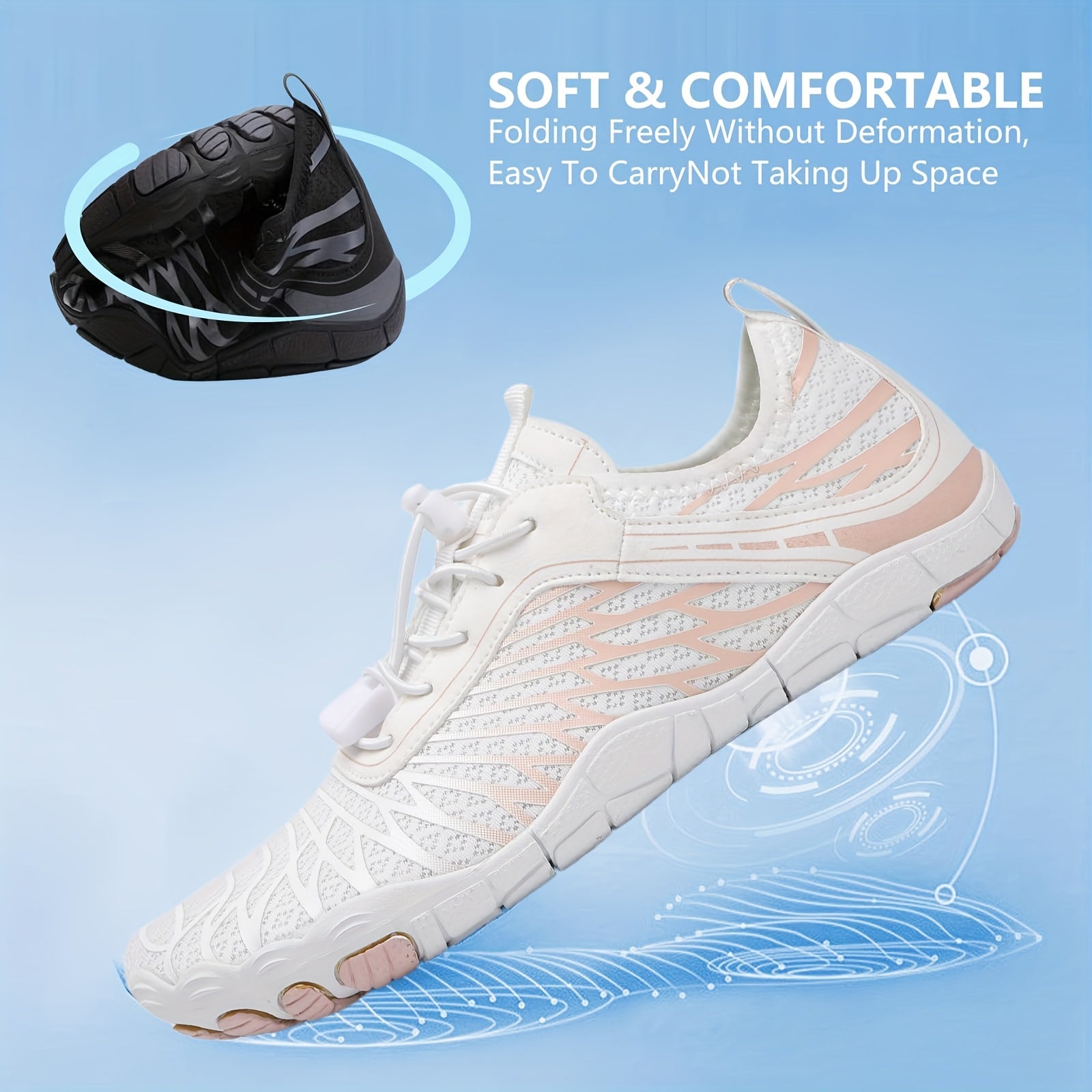 Women's Trail Running Barefoot Shoes Wide Toe Box Non-Slip – Healthy Minimalist Sneakers for Hiking Outdoor Walking – Lightweight Breathable Barefoot Footwear White Black Pink US Size 6–11