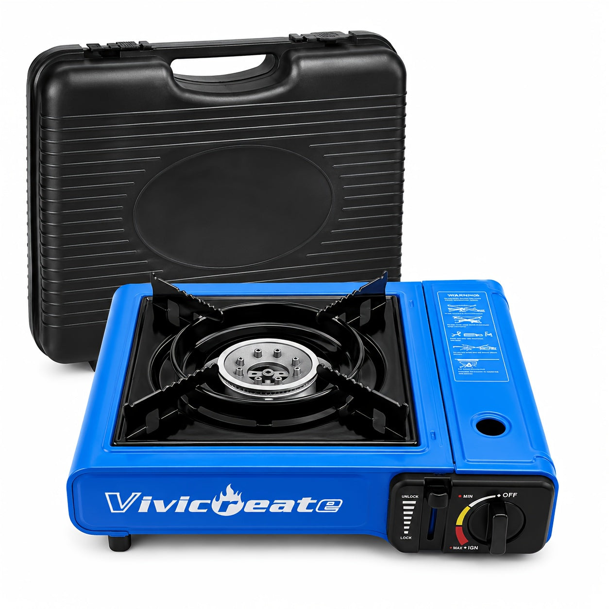 Portable Butane Camping Stove 8500 BTU – Compact Outdoor Burner for Cooking, Hiking, Backpacking, Emergency Survival Gear, Windproof Camp Stove