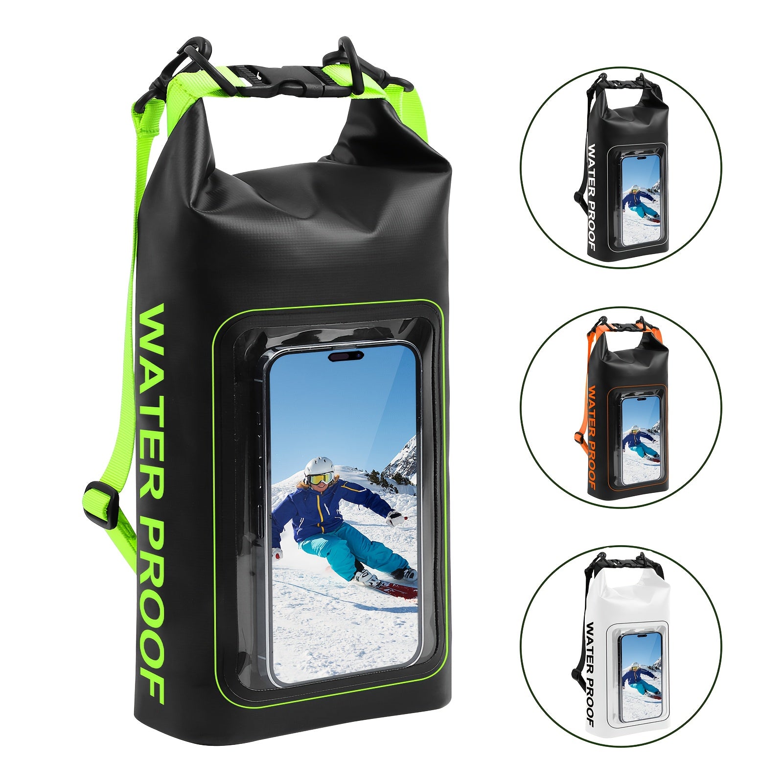 10L Dry Bag Waterproof Roll-Top Sack with Phone Case – Kayaking, Camping, Rafting, Beach, Boating & Fishing Gear Bag for Men Women