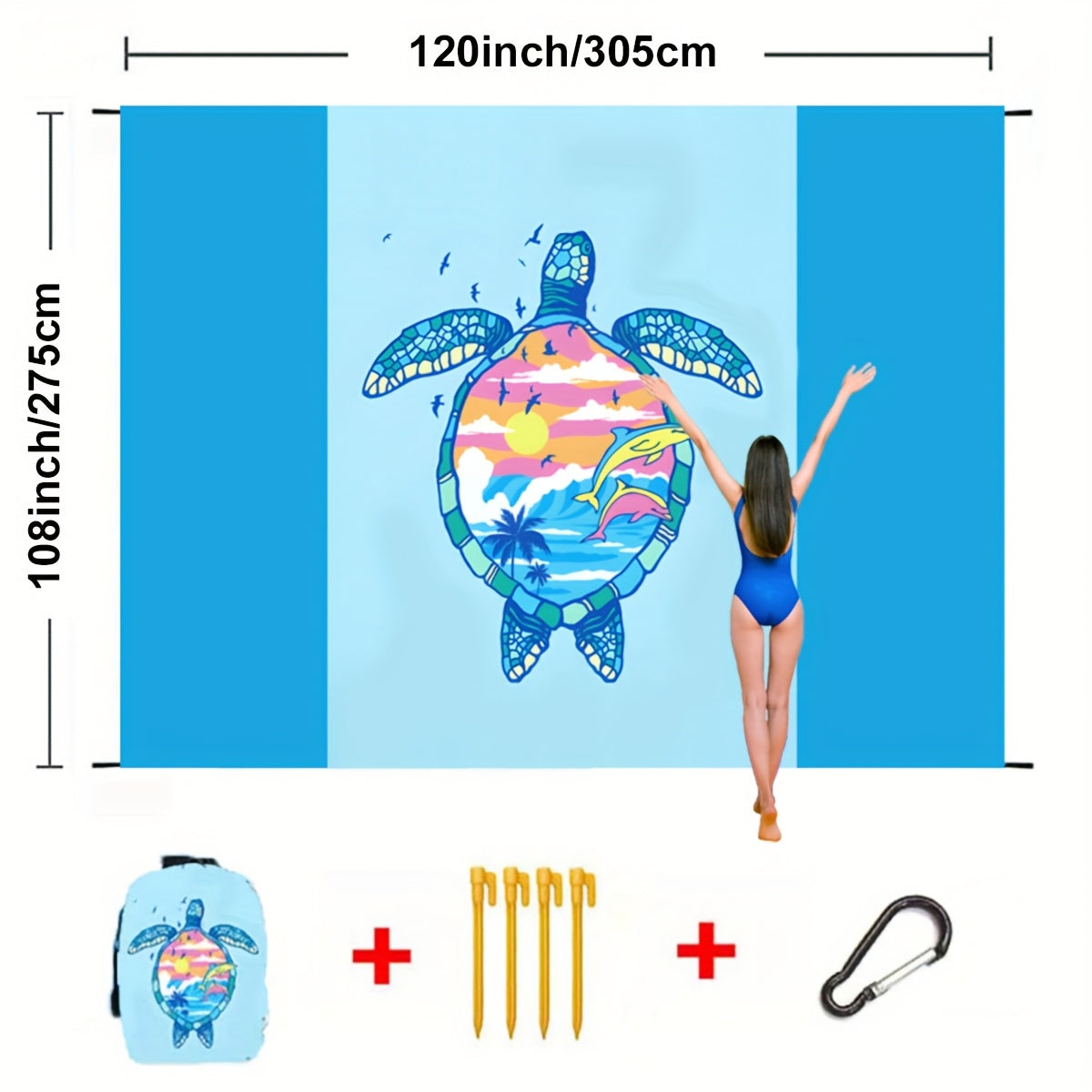 Sand-Free Beach Blanket Oversized – Quick-Dry Lightweight Sandproof Mat for Beach, Camping, Picnic & Travel | Fits 2–10 Adults | Multiple Styles & Sizes