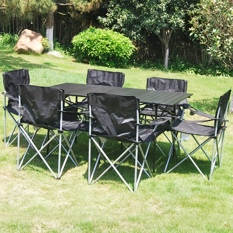 Folding Camping Chairs Set of 2 with Cup Holder & Storage Bag – Steel Frame Oxford Cloth Portable Outdoor Chairs for Camping, BBQ, Beach, Backyard & Tailgate