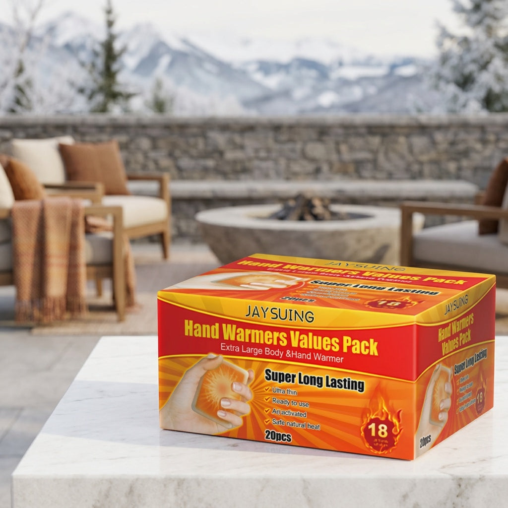 Hand Warmers 20 Pack – 10-Hour Lasting Heat, Odorless Disposable Warmers for Outdoor Activities, Camping, Hunting, Skiing, Travel & Cold Weather Baby Use