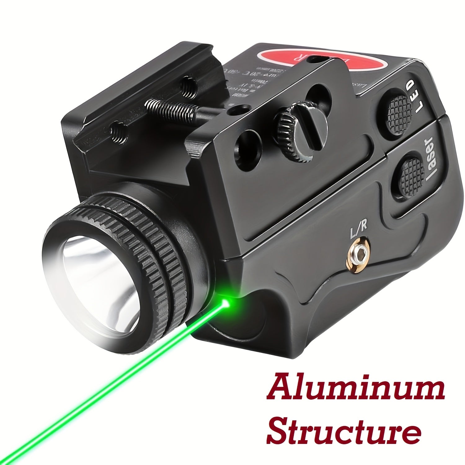 Tactical Green Laser Sight with LED Flashlight Combo USB Rechargeable Ambidextrous for 20mm Picatinny Rail Air Pistol Handgun Shotgun Rifle
