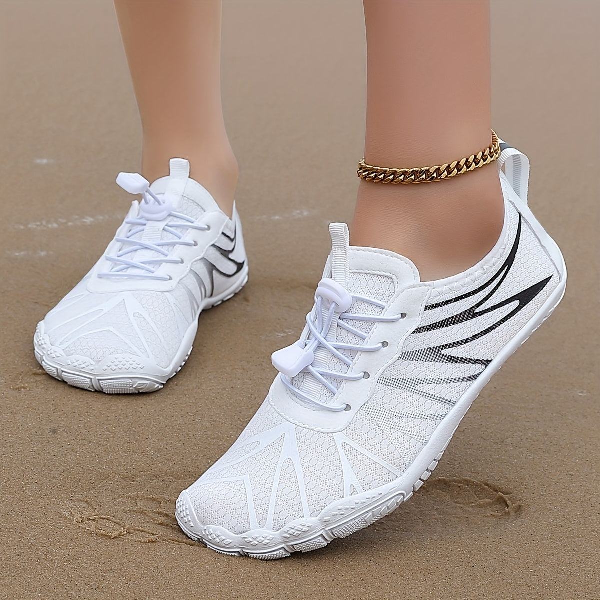 Women's Quick-Drying Water Shoes – Lightweight Slip-On Aqua Barefoot Beach Shoes for Pool, Surfing, Walking, Yoga & Swimming | Breathable Fabric, Rubber Sole (US 5-12.5)