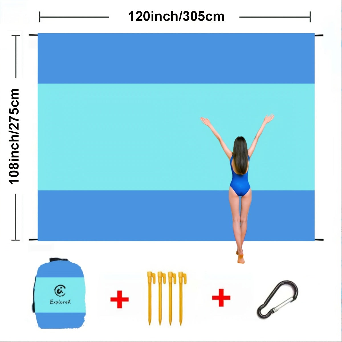 Sand-Free Beach Blanket Oversized – Quick-Dry Lightweight Sandproof Mat for Beach, Camping, Picnic & Travel | Fits 2–10 Adults | Multiple Styles & Sizes