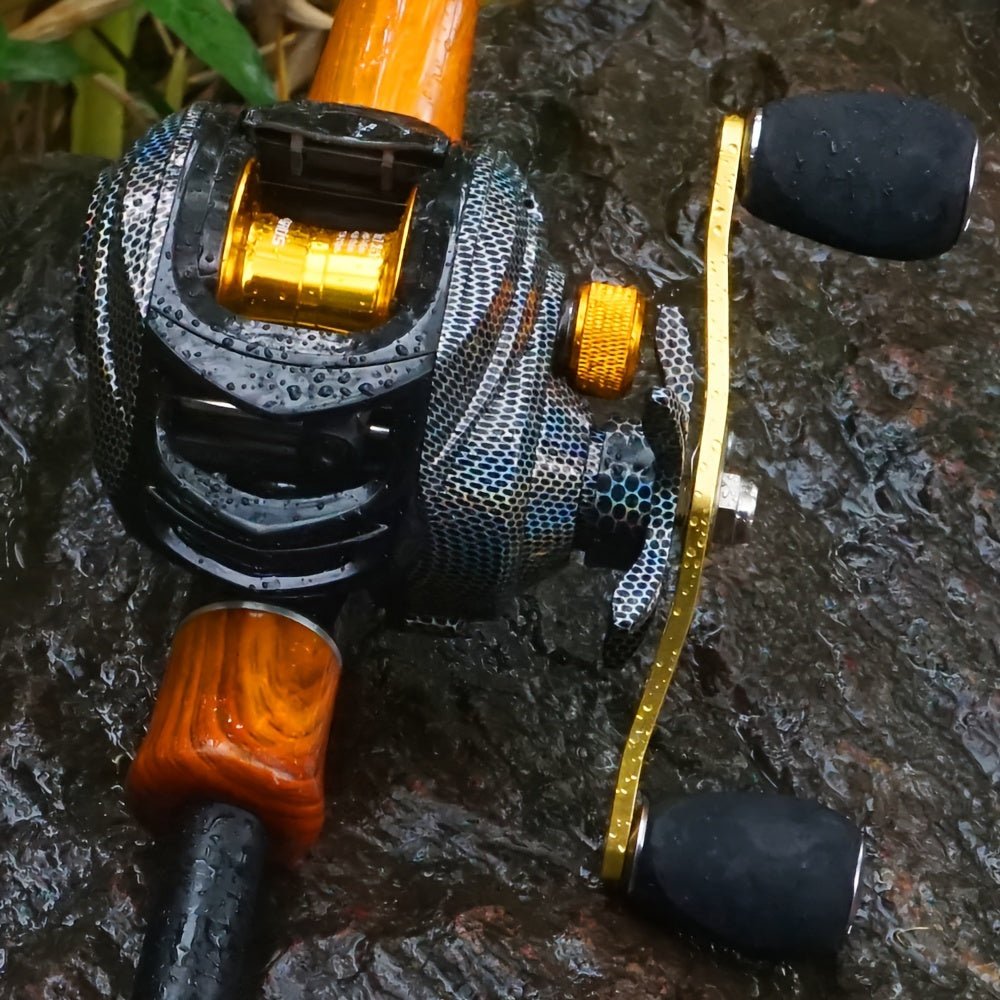 Baitcasting Reel Ultra-Lightweight 22 lb Max Drag - Magnetic Brake System Ergonomic Fishing Reel for Freshwater Saltwater - Left Hand Right Hand Baitcaster for Bass Fishing Casting Reel