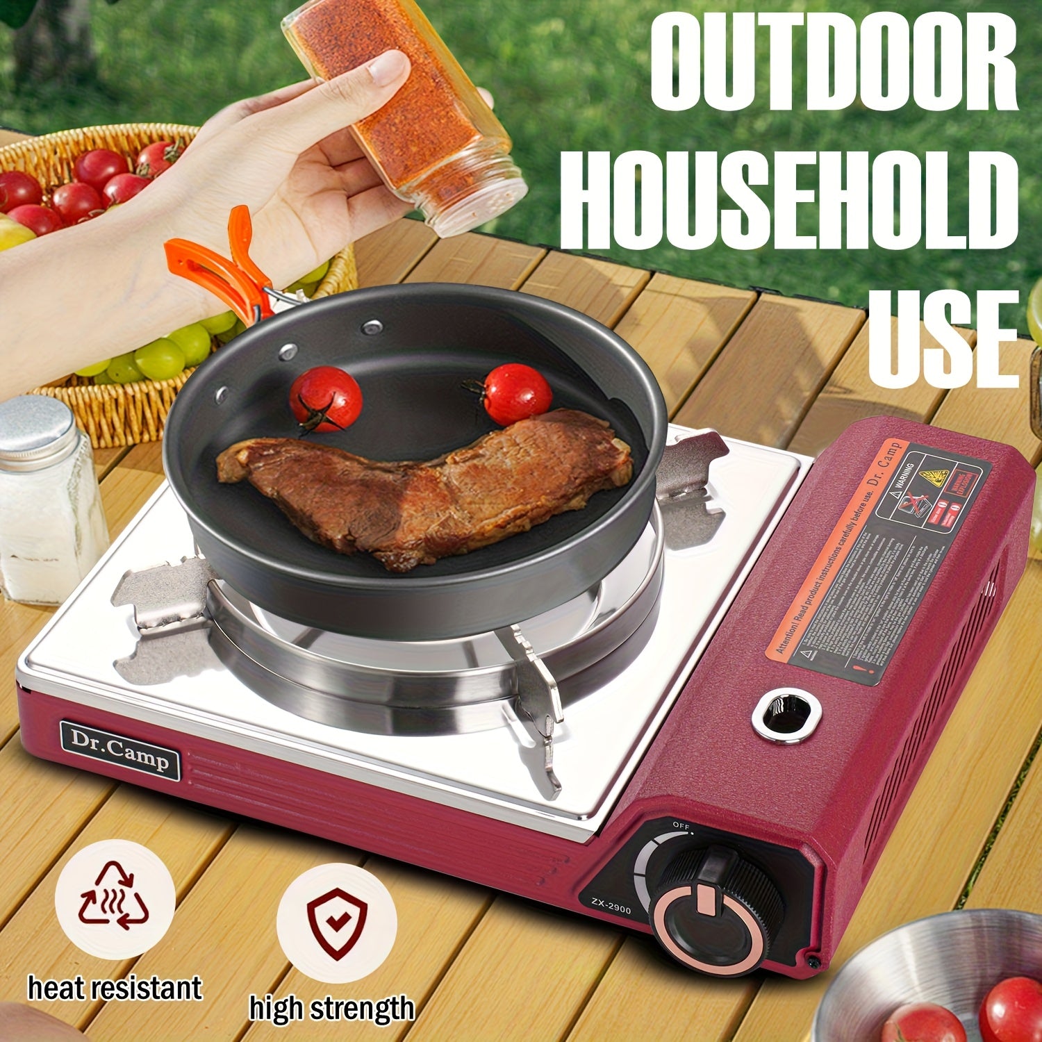 Portable Butane Camping Stove 8500 BTU – Compact Outdoor Burner for Cooking, Hiking, Backpacking, Emergency Survival Gear, Windproof Camp Stove