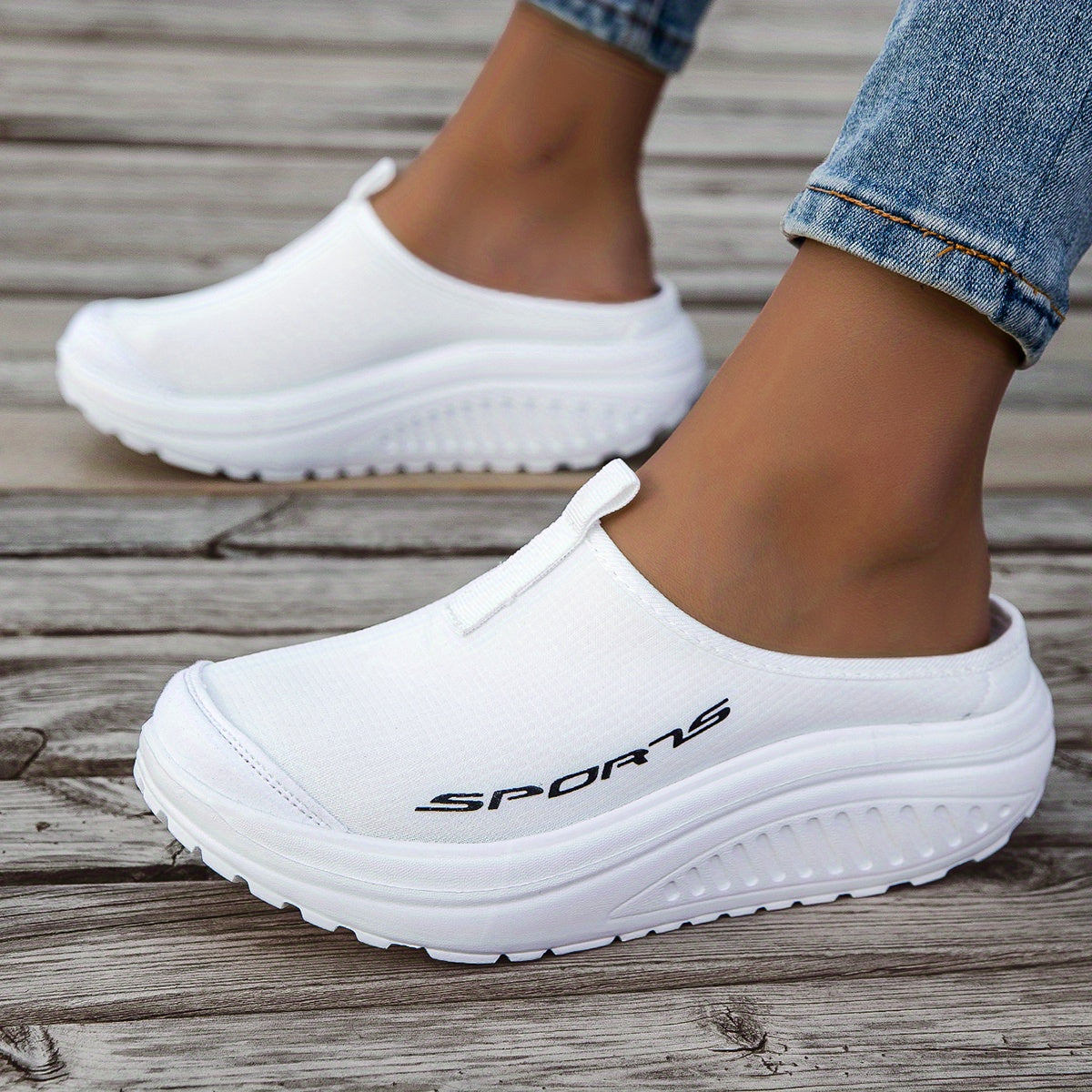 Women's Breathable Mesh Shoes Lightweight Slip On with Thickened Shock Absorbing Sole Anti-Slip – Casual Indoor Outdoor Walking Shoes US 6-11