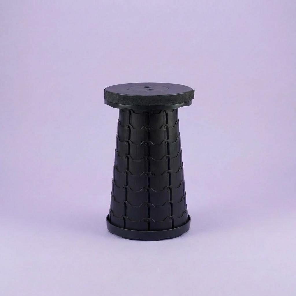 Collapsible Camping Stool 400 Lbs Capacity Ultra Portable Foldable Seat Fits in Backpack, Lightweight Durable Camp Stool for Hiking Fishing Outdoor Events, Sets Up in Seconds Rainbow Option Available