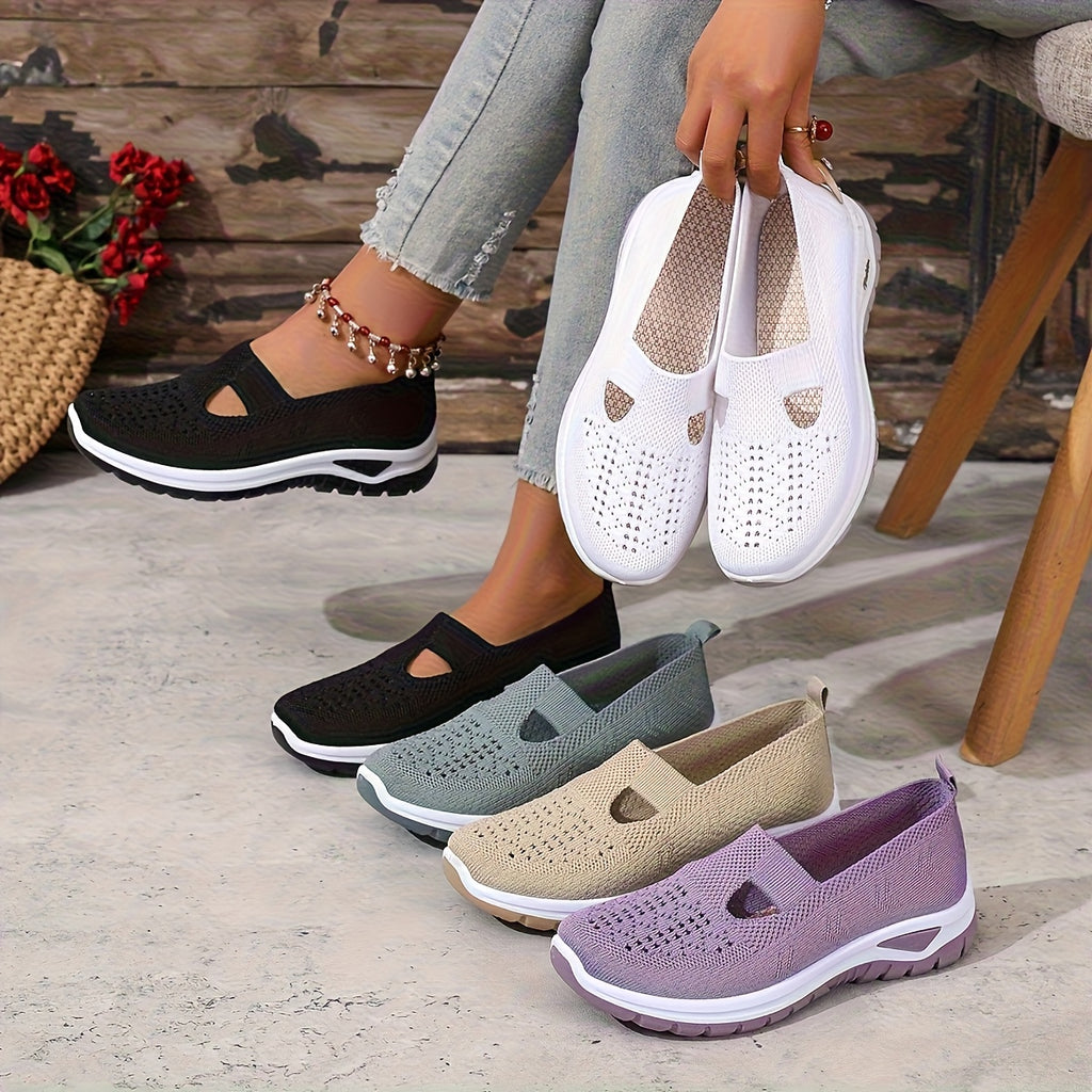 Women's Slip-On Sneakers Mesh Upper Casual Comfort Shoes for Beach Vacation Camping Everyday Summer Walking