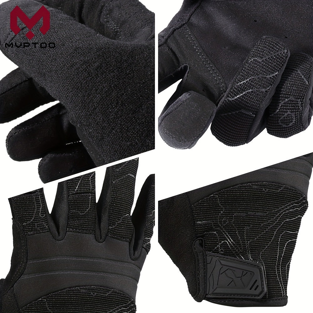 Tactical Full Finger Gloves Touchscreen for Men Women, Breathable Non-Slip Cycling Driving Outdoor Sports Gloves, Durable PC Polycarbonate Mirrored Lens Work Gloves S M L XL